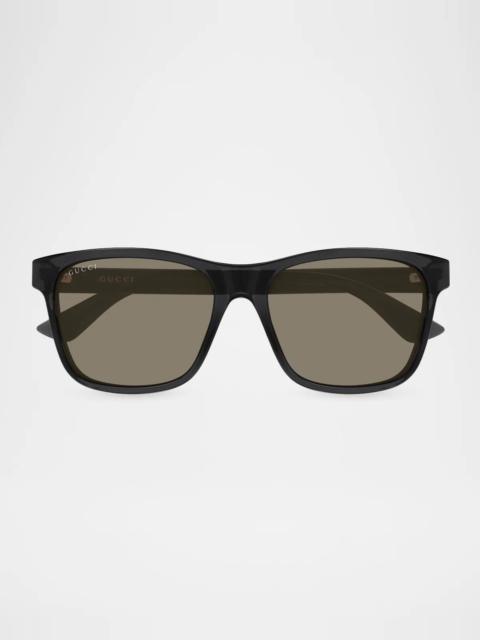 GUCCI Men's GG0746S Gucci Lines Square Injection Sunglasses