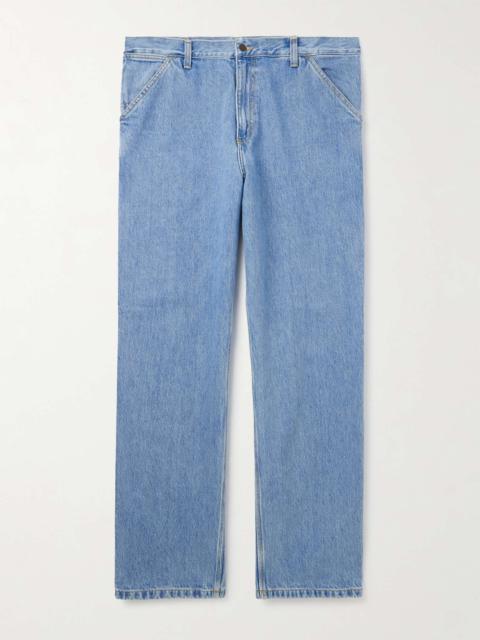 Single Knee Straight-Leg Jeans