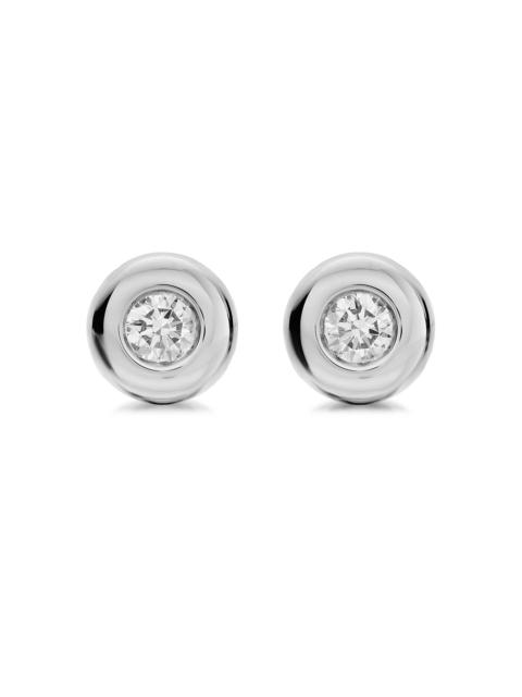 DAVID YURMAN Women's Bezel Set Stud Earrings in Sterling Silver with Diamonds, 6.4MM - Diamond