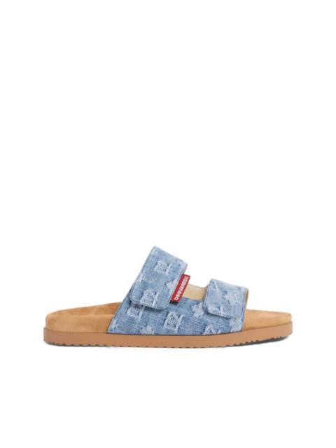 DSQUARED2 monogram-pattern strap sandals