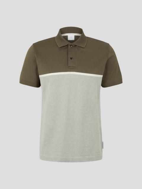 BOGNER LEWIS POLO SHIRT IN KHAKI/OFF-WHITE
