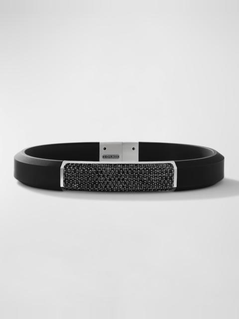 DAVID YURMAN 10mm Men's Streamline ID Rubber Bracelet