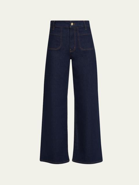 FRAME Le Slim Palazzo Modernist Pocket Jeans