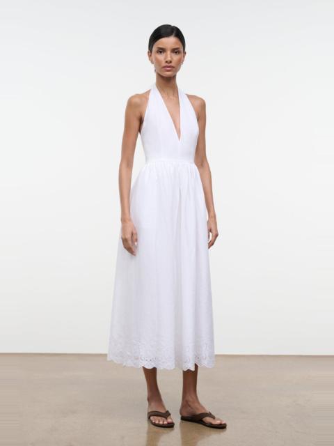 STAUD STAUD GRAZIA LINEN DRESS WHITE