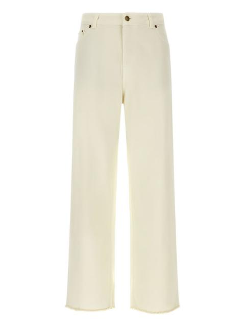 Roberto Cavalli frayed-hem cotton jeans