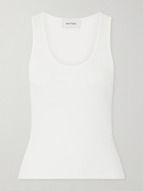 MATTEAU Ribbed Organic Cotton-blend Jersey Tank