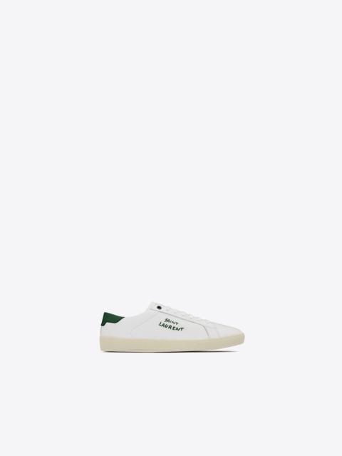 SAINT LAURENT court classic sl/06 embroidered sneakers in smooth leather