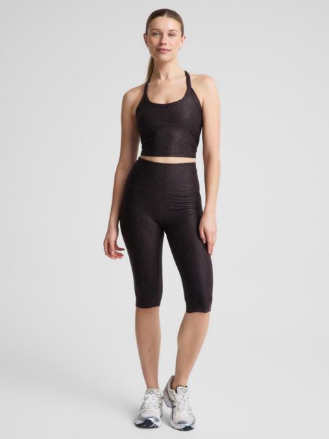 BEYOND YOGA Cocoa Plum Leopard SoftMark High Waisted Pedal Pusher Legging