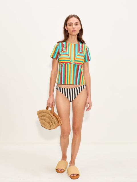 SIMONMILLER Bwai Bikini Bottom In Black/White Stripe