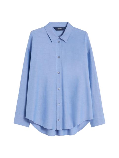 'S Max Mara Women's Cotton Oxford Shirt - Light Blue