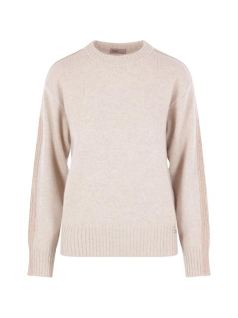 Herno bouclé-band ribbed-trim sweater