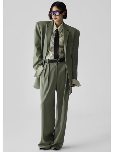 The Frankie Shop Trosa Straight Trousers - Pale Olive
