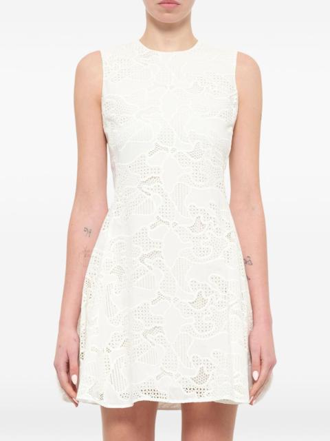 Neil Barrett lace-patterned sleeveless mini dress