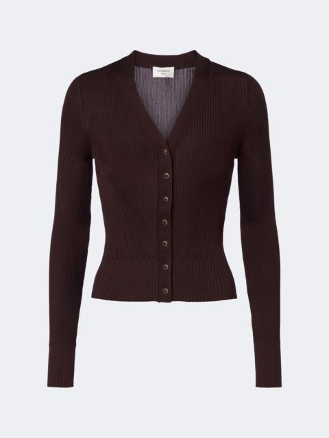 SAINT LAURENT Ribbed-knit cardigan