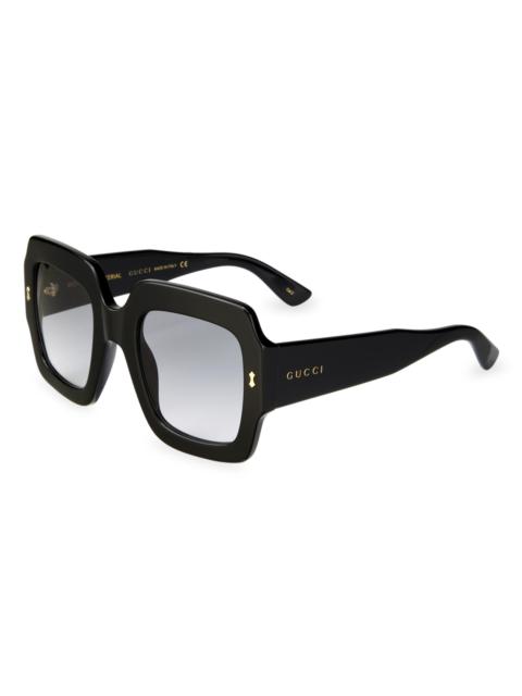 GUCCI Women's Sustainability 53MM Square Sunglasses - Black
