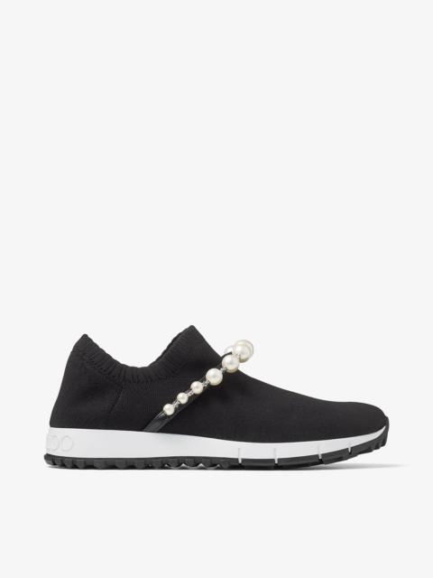 JIMMY CHOO Venice
Black Knit Trainers with Pearls