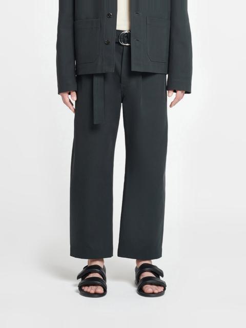 Belted Structured Twill Pants