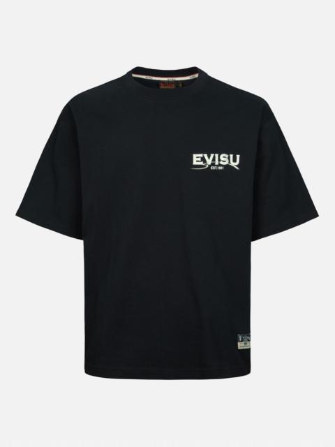 EVISU SEAGULL AND LOGO PRINT RELAX FIT T-SHIRT