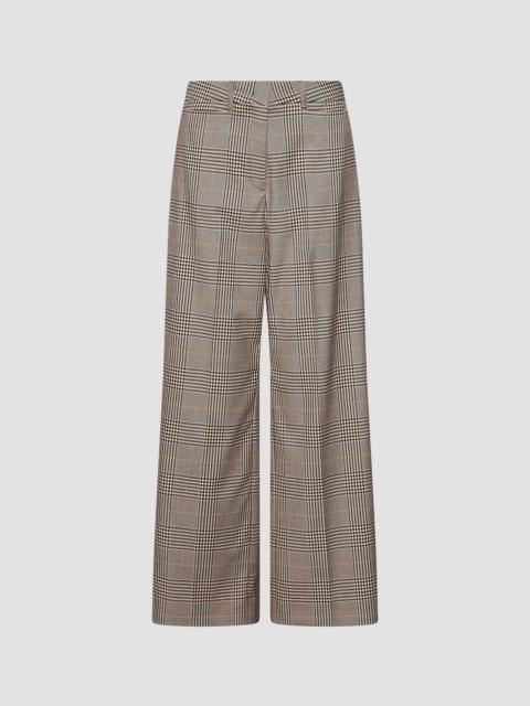 MARELLA Women's Glen Plaid Viscose Blend Trousers - Chocolate
