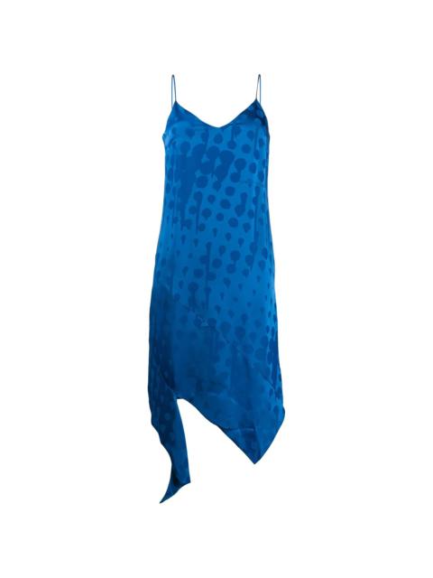 Off-White jacquard-woven slip dress