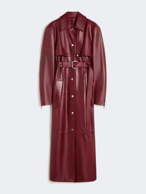 Sportmax PASTE Nappa leather two-piece trench coat - BORDEAUX