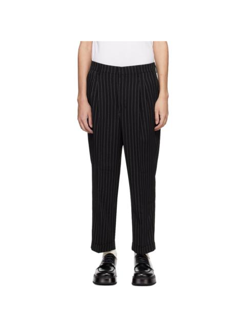AMI Paris Black Carrot-Fit Trousers