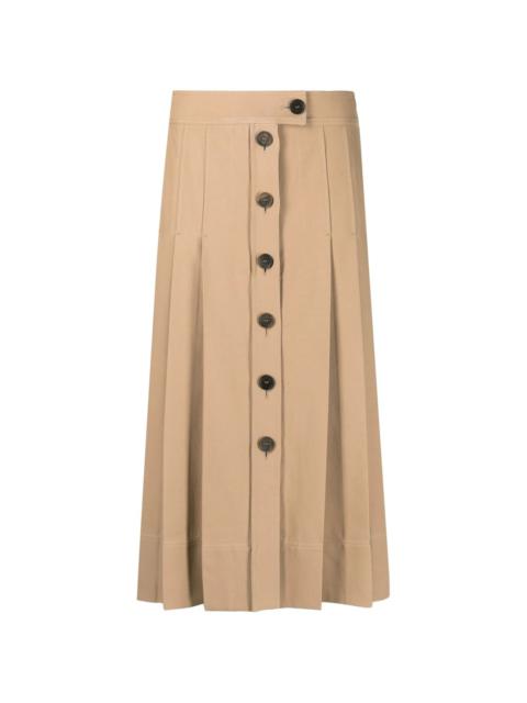 buttoned-up pleated skirt