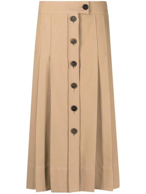 buttoned-up pleated skirt