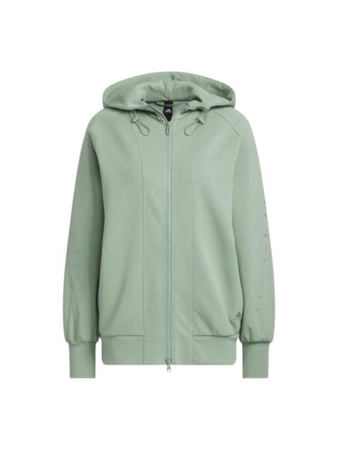 adidas (WMNS) adidas Premium Knit Jacket 'Green' IK4292