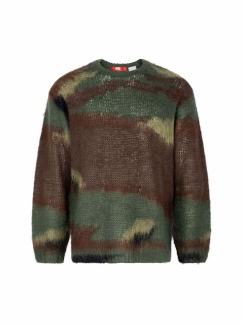 x Junya Watanabe brushed camo jumper