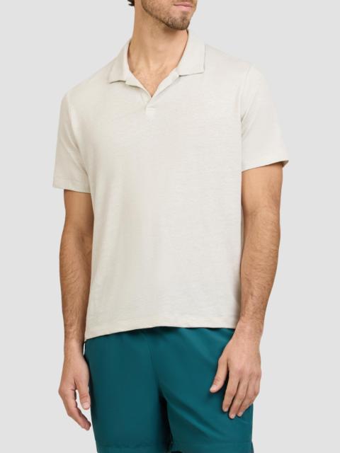 onia Men's Shaun Stretch-Linen Polo Shirt - Ivory