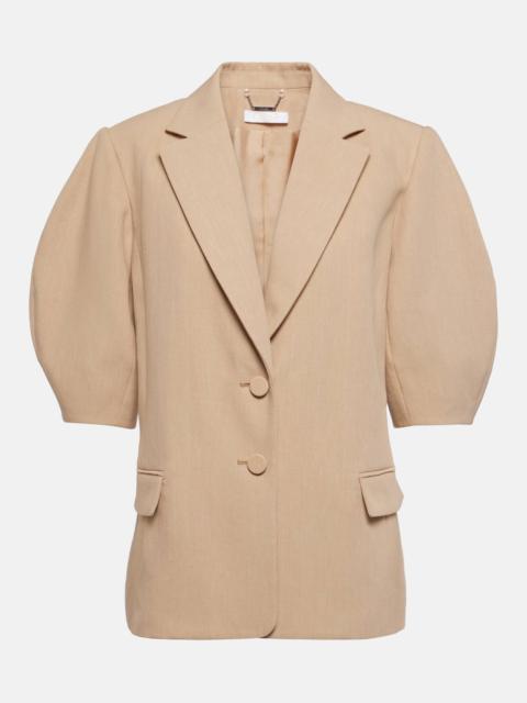 Chloé Puff-sleeve linen blazer