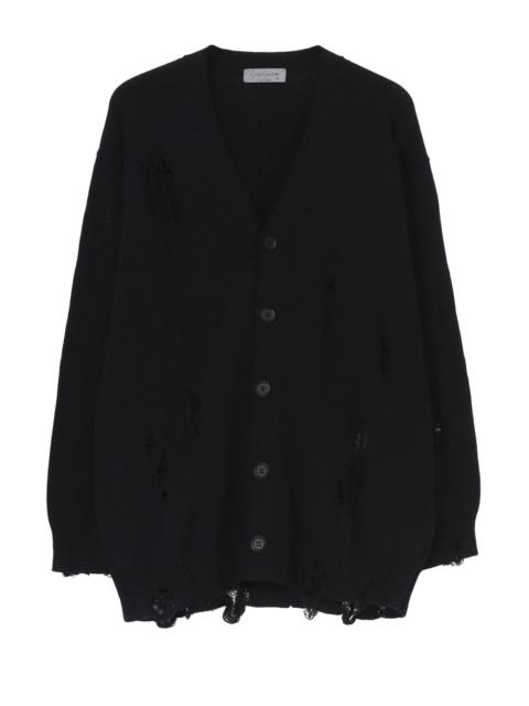 Yohji Yamamoto V NECK CARDIGAN (BLACK)