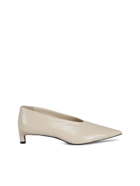 Jil Sander crinkled pointed-toe pumps