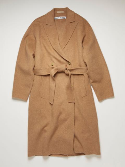 Acne Studios Belted wool coat camel melange