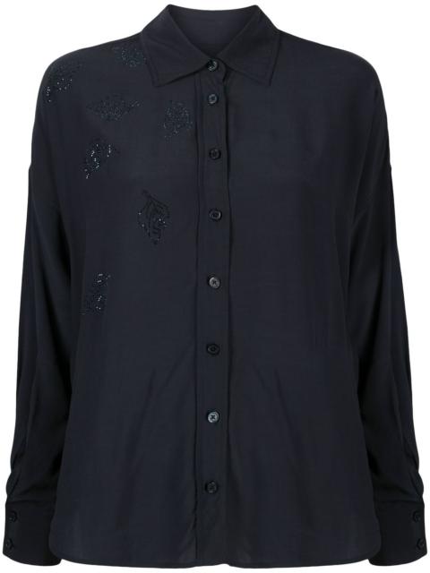 Zadig & Voltaire Tamara embellished leaf shirt
