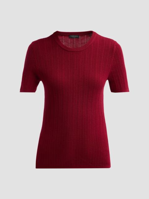 rag & bone Women's Rhodes Wool Pontelle-Knit Top - Pomegranate