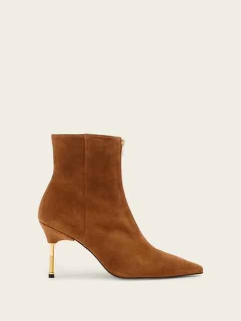 ALLSAINTS NATASHA POINTED ZIP UP SUEDE BOOTS
