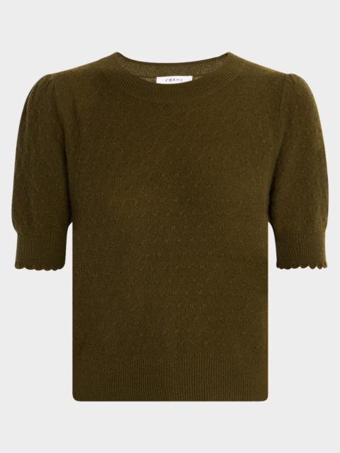 Cashmere Puff-Sleeve Sweater