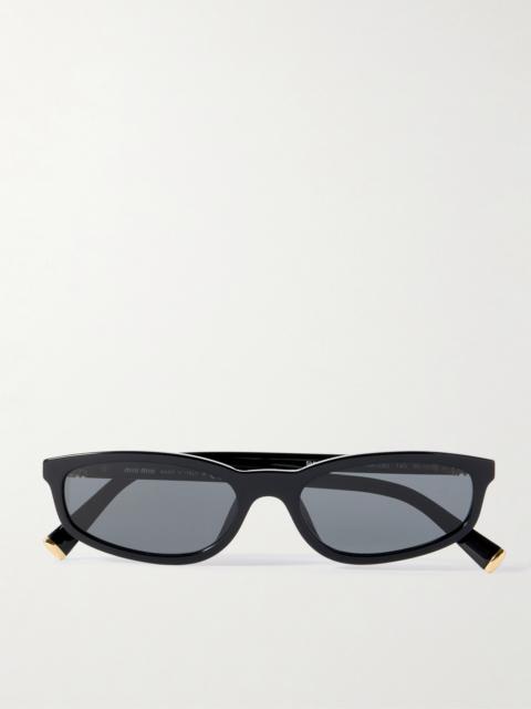 Miu Miu Oval-frame Acetate Sunglasses