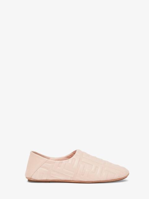 FENDI Pink nappa leather slippers