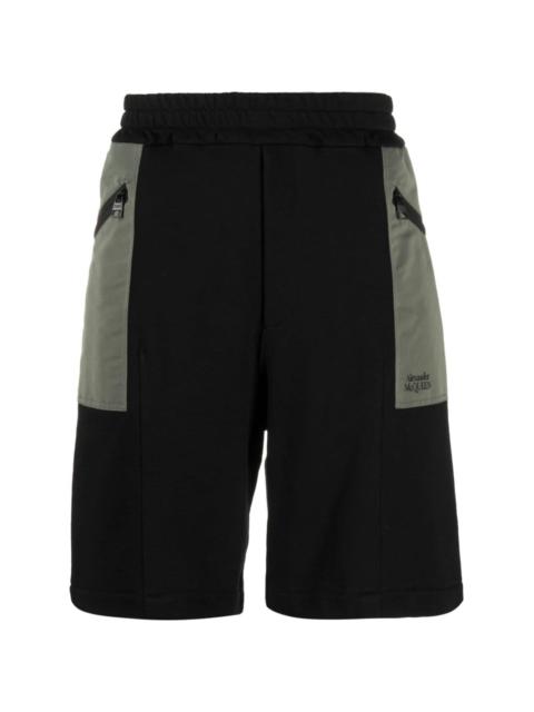 Alexander McQueen two-tone elasticated track shorts