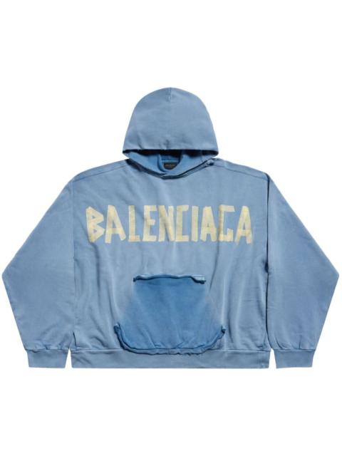 BALENCIAGA logo-print cotton hoodie