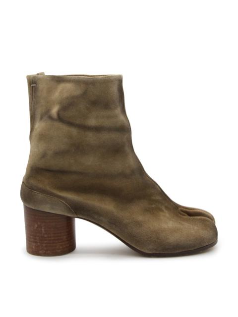 bronze suede tabi boots