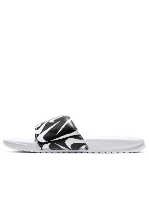 Nike Nike Benassi JDI Print Slide 'White Black Swoosh' 631261-106