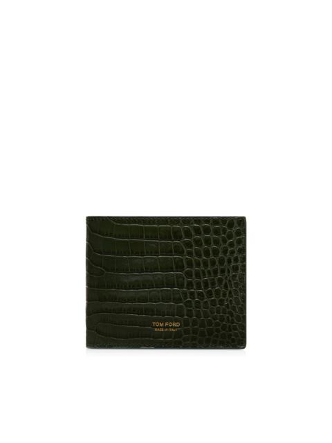 TOM FORD PRINTED CROC BIFOLD WALLET