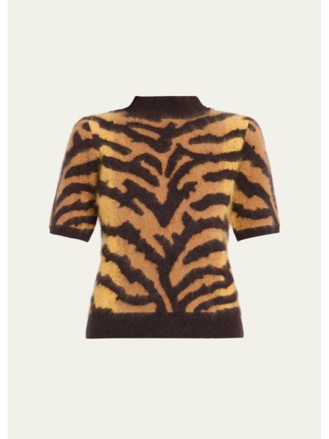ADAM LIPPES Ari Brushed Cashmere Top