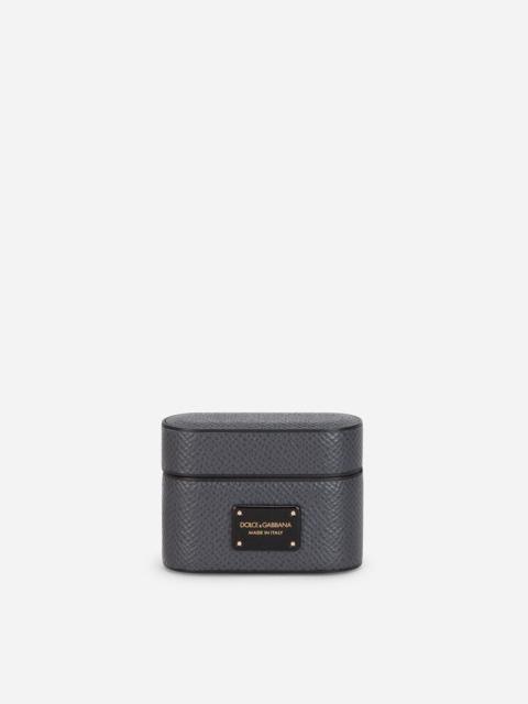 Dolce & Gabbana Dauphine calfskin airpods pro case with branded tag