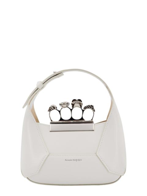 Alexander McQueen Leather handbag with  Swarovski crystals rings