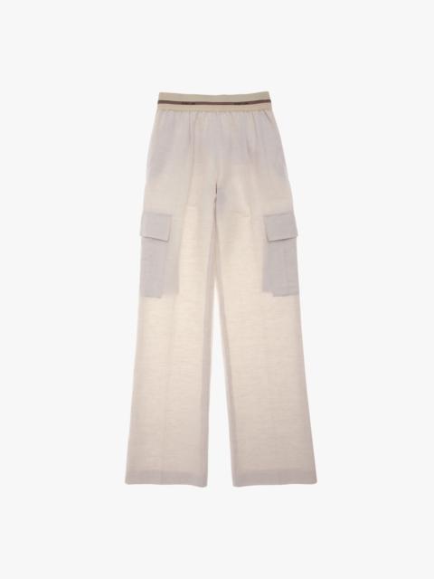 PULL-ON COTTON-LINEN CARGO PANT